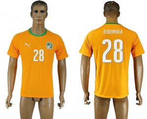 Cote d\'lvoire #28 Doumbia Home Soccer Country Jersey