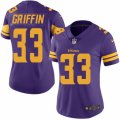 Women's Nike Minnesota Vikings #33 Michael Griffin Limited Purple Rush NFL Jersey