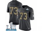 Youth Nike New England Patriots #73 John Hannah Limited Black 2016 Salute to Service Super Bowl LII NFL Jersey