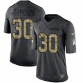 Mens Nike Houston Texans #30 Kevin Johnson Limited Black 2016 Salute to Service NFL Jersey