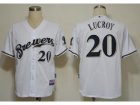 MLB Jerseys Milwaukee Brewers #20 Locroy White Cool Base