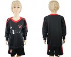 2017-18 Bayern Munich Black Youth Long Sleeve Soccer Jersey