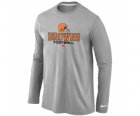 Nike Cleveland Browns Critical Victory Long Sleeve T-Shirt Grey