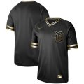 Tigers Blank Black Gold Nike Cooperstown Collection Legend V Neck Jersey