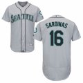 Mens Majestic Seattle Mariners #16 Luis Sardinas Grey Flexbase Authentic Collection MLB Jersey
