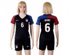 Womens USA #6 Nagbe Away Soccer Country Jersey