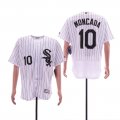 White Sox #10 Yoan Moncada White Flexbase Jersey