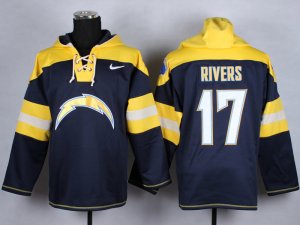 Nike San Diego Charger #17 Rivers blue jersey(pullover hooded sweatshirt)