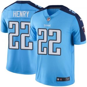 Youth Nike Tennessee Titans #22 Derrick Henry Light Blue Stitched NFL Limited Rush Jersey