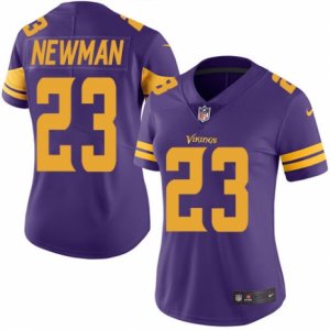 Women\'s Nike Minnesota Vikings #23 Terence Newman Limited Purple Rush NFL Jersey