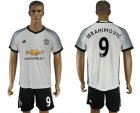 Manchester United #9 Ibrahimovic White Soccer Club Jersey