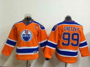 Women NHL Edmonton Oilers #99 Wayne Gretzky Orange Stitched jerseys