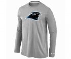 Nike Carolina Panthers Logo Long Sleeve T-Shirt Grey