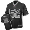 Mens Nike Oakland Raiders #52 Khalil Mack Elite Black Drift Fashion NFL Jersey