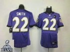 2013 Super Bowl XLVII NEW Baltimore Ravens 22 Jimmy Smith Purple Art Patch(Elite)
