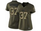 Women Nike Carolina Panthers #37 Dezmen Southward Limited Green Salute to Service NFL Jersey