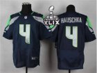 2015 Super Bowl XLIX Nike seattle seahawks #4 hauschka blue jerseys[Elite]