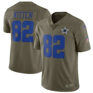 Nike Cowboys #82 Jason Witten Olive Salute To Service Limited Jersey