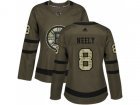 Women Adidas Boston Bruins #8 Cam Neely Green Salute to Service Stitched NHL Jersey