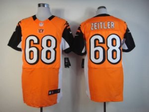 Nike NFL Cincinnati Bengals #68 zeitler orange Jerseys[Elite]