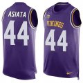 Nike Minnesota Vikings #44 Matt Asiata Purple Team Color Men Stitched NFL Limited Tank Top Jersey