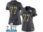 Women Nike New England Patriots #77 Nate Solder Limited Black 2016 Salute to Service Super Bowl LII NFL Jersey