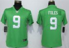 Nike Eagles #9 Nick Foles Green Throwback Women Vapor Untouchable Limited Jersey