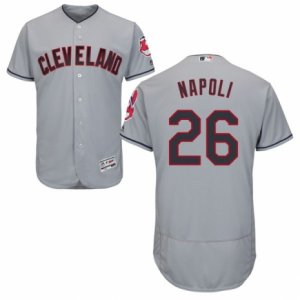 Men\'s Majestic Cleveland Indians #26 Mike Napoli Grey Flexbase Authentic Collection MLB Jersey