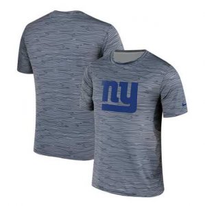 Men\'s New York Giants Nike Gray Black Striped Logo Performance T-Shirt