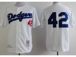 mib Los Angeles Dodgers #42 Jackie Robinson White M&N
