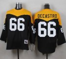 Mitchell And Ness 1967 Pittsburgh Steelers #66 David DeCastro Black Yelllow Throwback Men Stitched NFL Jersey