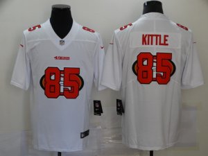 Nike 49ers #85 George Kittle White Shadow Logo Limited Jersey