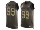 Mens Nike Washington Redskins #99 Phil Taylor Limited Green Salute to Service Tank Top NFL Jersey