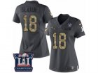 Womens Nike New England Patriots #18 Matthew Slater Limited Black 2016 Salute to Service Super Bowl LI Champions NFL Jersey