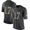 Mens Nike Houston Texans #17 Brock Osweiler Limited Black 2016 Salute to Service NFL Jersey