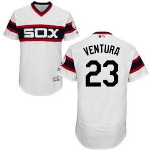 Men\'s Majestic Chicago White Sox #23 Robin Ventura White Flexbase Authentic Collection MLB Jersey