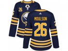 Women Adidas Buffalo Sabres #26 Matt Moulson Navy Blue Home Authentic Stitched NHL Jersey