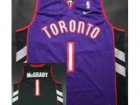 NBA Toronto Rapters #1 Tracy McGrady Purple Black Jerseys