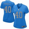 Women's Nike Detroit Lions #40 Justin Forsett Limited Blue Alternate NFL Jersey