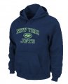 New York Jets Heart & Soul Pullover Hoodie D.Blue