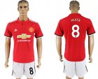 2017-18 Manchester United 8 MATA Home Soccer Jersey