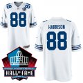 Men Indianapolis Colts #88 Marvin Harrison White Throwback Game Jersey