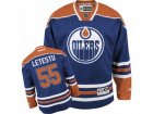 Mens Reebok Edmonton Oilers #55 Mark Letestu Authentic Royal Blue Home NHL Jersey
