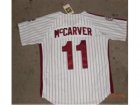 MLB Montreal Expos #11 McCARVER White Pinstripe