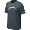 Nike San Diego Chargers Sideline Legend Authentic Logo T-Shirt Grey