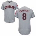 Men's Majestic Cleveland Indians #8 Lonnie Chisenhall Grey Flexbase Authentic Collection MLB Jersey