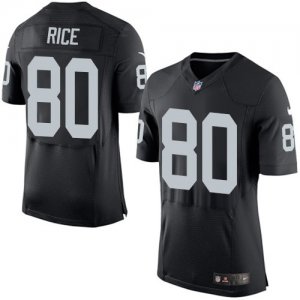 Nike Raiders #80 Jerry Rice Black Elite Jersey
