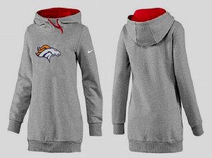 Women Denver Broncos Logo Pullover Hoodie-064
