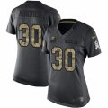 Womens Nike Cleveland Browns #30 Derrick Kindred Limited Black 2016 Salute to Service NFL Jersey