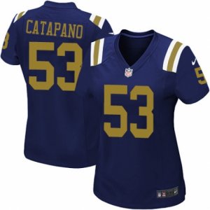 Women\'s Nike New York Jets #53 Mike Catapano Limited Navy Blue Alternate NFL Jersey